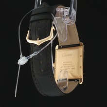 Load image into Gallery viewer, Cartier: Classic Gold Wristwatch with Premium Brown Leather Strap