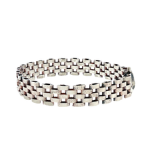 Load image into Gallery viewer, Royal Collection White Gold Textured Five-Row Jubilee Link Chain Bracelet