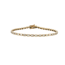 Load image into Gallery viewer, Royal Collection Yellow Gold Baguette Diamond Tennis Bracelet