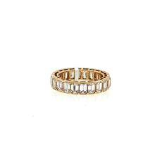 Load image into Gallery viewer, Royal Collection 18K Yellow Gold Emerald-Cut Diamond Eternity Ring