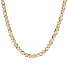 Load image into Gallery viewer, Royal Collection 18K Yellow Gold Honeycomb Diamond Necklace