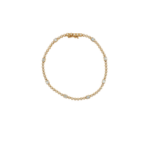 Load image into Gallery viewer, Royal Collection Alternating Diamond Tennis Bracelet in Yellow Gold