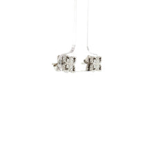 Load image into Gallery viewer, Roberto Coin 18K White Gold Tiny Flower Diamond Stud Earrings
