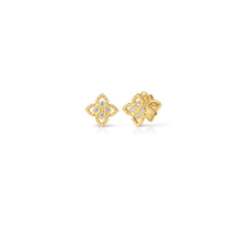 Load image into Gallery viewer, Roberto Coin 18K Yellow Gold Tiny Flower Diamond Stud Earrings