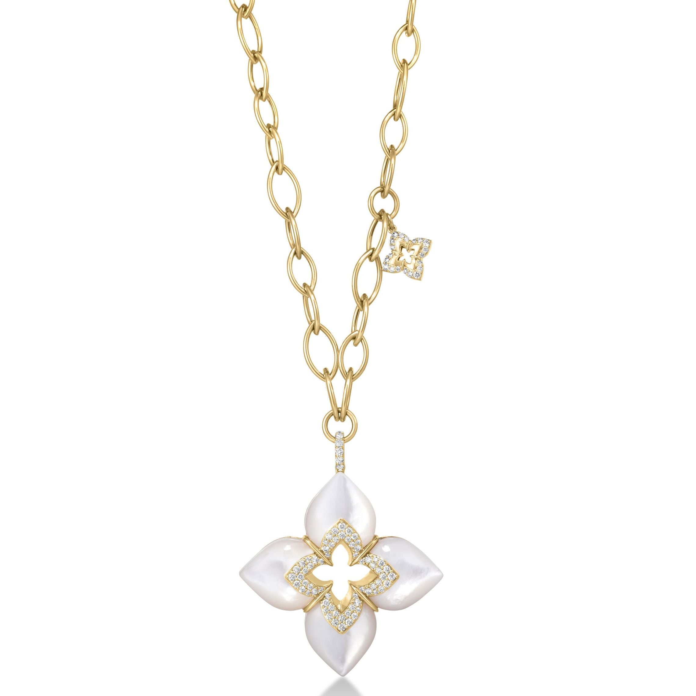 Roberto Coin 18K Yellow Gold Venetian Princess Diamond & Mother Of 