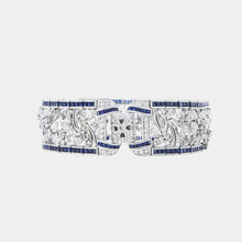 Load image into Gallery viewer, Royal Estate Diamond & Sapphire Art Deco Bracelet
