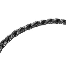 Load image into Gallery viewer, Bold Crossover Three Row Cuff Bracelet in Sterling Silver, 19mm