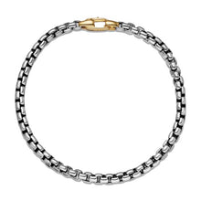 Load image into Gallery viewer, DY Bel Aire Box Chain Bracelet in Sterling Silver with 14K Yellow Gold, 4mm