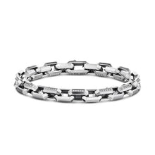 Load image into Gallery viewer, Streamline Heirloom Chain Link Bracelet in Sterling Silver with Diamonds, 7.5mm