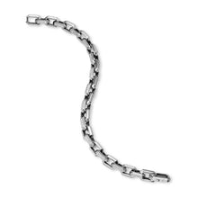 Load image into Gallery viewer, Streamline Heirloom Chain Link Bracelet in Sterling Silver with Diamonds, 7.5mm