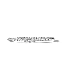 Load image into Gallery viewer, Buckle Classic Cable Bracelet in Sterling Silver with Diamonds, 3mm