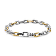 Load image into Gallery viewer, DY Madison Chain Bracelet in Sterling Silver with 18K Yellow Gold, 5.5mm