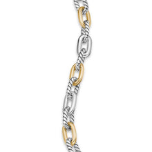 Load image into Gallery viewer, DY Madison Chain Bracelet in Sterling Silver with 18K Yellow Gold, 5.5mm