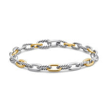 Load image into Gallery viewer, DY Madison Chain Bracelet in Sterling Silver with 18K Yellow Gold, 5.5mm