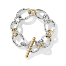 Load image into Gallery viewer, DY Mercer Bracelet in Sterling Silver with 18K Yellow Gold and Pave Diamonds