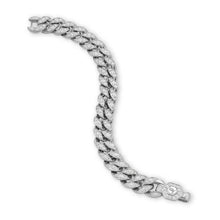 Load image into Gallery viewer, Curb Chain Bracelet in Sterling Silver with Diamonds