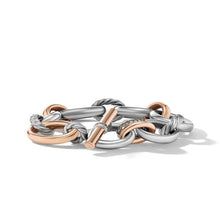 Load image into Gallery viewer, DY Mercer Melange Bracelet in Sterling Silver with 18K Rose Gold and Pavé Cognac Diamonds