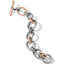 Load image into Gallery viewer, DY Mercer Melange Bracelet in Sterling Silver with 18K Rose Gold and Pavé Cognac Diamonds