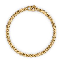 Load image into Gallery viewer, Sculpted Cable Chain Bracelet in 18K Yellow Gold, 3.7mm