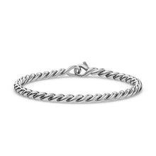 Load image into Gallery viewer, Sculpted Cable Chain Bracelet in Sterling Silver, 3.7mm