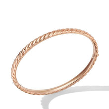 Load image into Gallery viewer, Sculpted Cable Bangle Bracelet in 18K Rose Gold