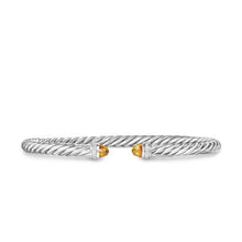 Load image into Gallery viewer, Cablespira Flex Bracelet in Sterling Silver with Citrine and Diamonds, 4mm