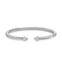 Load image into Gallery viewer, Cablespira Flex Bracelet in Sterling Silver with Diamonds, 4mm