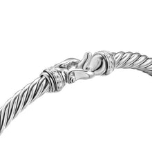 Load image into Gallery viewer, Cable Flex Buckle Bracelet in Sterling Silver with Diamonds, 4mm