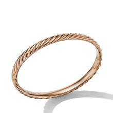 Load image into Gallery viewer, Sculpted Cable Bangle Bracelet in 18K Rose Gold