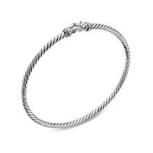 Load image into Gallery viewer, Micro Cable Flex Buckle Bracelet in Sterling Silver with Diamonds, 2.6mm