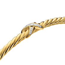 Load image into Gallery viewer, Micro Cablespira Flex Petite X Bracelet in 18K Yellow Gold with Diamonds, 2.6mm