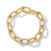 Load image into Gallery viewer, DY Madison Chain Bracelet in 18K Yellow Gold with Diamonds, 11mm