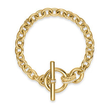 Load image into Gallery viewer, DY Mercer Toggle Chain Bracelet in 18K Yellow Gold with Diamonds, 8mm