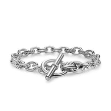 Load image into Gallery viewer, DY Mercer Toggle Chain Bracelet in Sterling Silver with Diamonds, 8mm