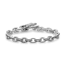 Load image into Gallery viewer, DY Mercer Toggle Chain Bracelet in Sterling Silver with Diamonds, 8mm