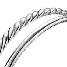 Load image into Gallery viewer, DY Mercer Two Row Cuff Bracelet in Sterling Silver, 8mm