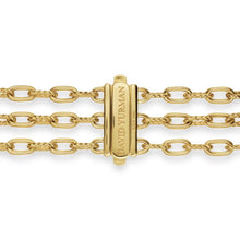 Load image into Gallery viewer, DY Madison Pave Bead Multi Row Chain Bracelet in 18K Yellow Gold with Diamonds, 15mm