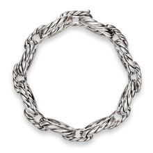 Load image into Gallery viewer, Sculpted Cable Oval Link Bracelet in Sterling Silver, 18mm