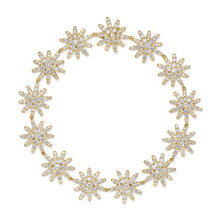 Load image into Gallery viewer, Starburst Pave Tennis Bracelet in 18K Yellow Gold with Diamonds, 12.3mm