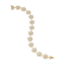 Load image into Gallery viewer, Starburst Pave Tennis Bracelet in 18K Yellow Gold with Diamonds, 12.3mm