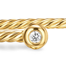 Load image into Gallery viewer, Petite Modern Renaissance Cablespira Bracelet in 18K Yellow Gold with Diamonds, 2.6mm