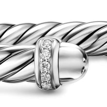 Load image into Gallery viewer, Cable Flex Bracelet in Sterling Silver with Diamonds, 6mm