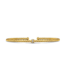 Load image into Gallery viewer, Micro Cablespira Flex Center Station Bracelet in 18K Yellow Gold, 2.6mm