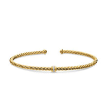 Load image into Gallery viewer, Micro Cablespira Flex Center Station Bracelet in 18K Yellow Gold, 2.6mm