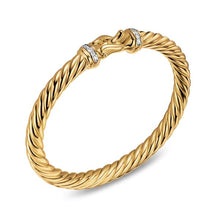 Load image into Gallery viewer, Cablespira Buckle Bracelet in 18K Yellow Gold with Diamonds, 6mm