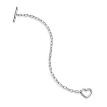 Load image into Gallery viewer, DY Madison Heart Toggle Chain Bracelet in Sterling Silver, 3mm