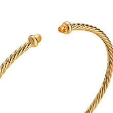 Load image into Gallery viewer, Micro Cablespira Flex Bracelet in 18K Yellow Gold with Citrine, 2.6mm