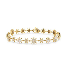 Load image into Gallery viewer, Petite Starburst Tennis Bracelet in 18K Yellow Gold with Diamonds, 8.2mm