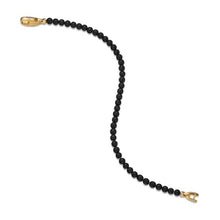 Load image into Gallery viewer, Spiritual Beads Bracelet with Black Onyx and 18K Yellow Gold, 4mm