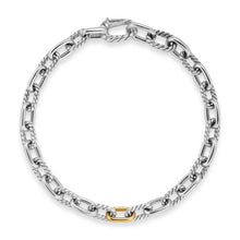 Load image into Gallery viewer, DY Madison Chain Bracelet in Sterling Silver with 18K Yellow Gold, 6mm